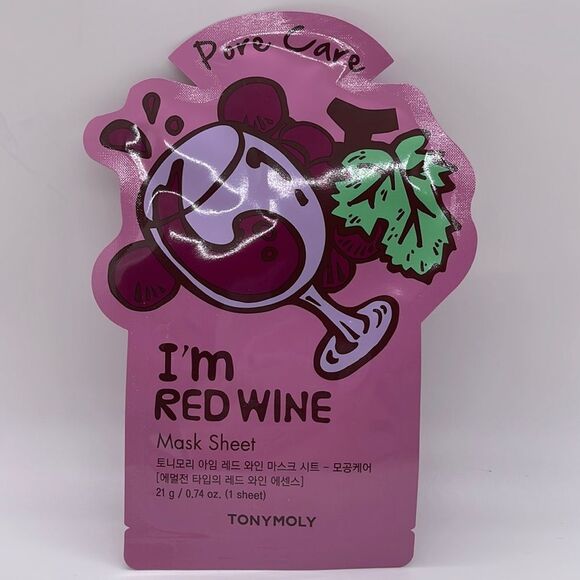 NWT TONYMOLY I’m Red Wine Mask Sheet (2) - Pore Care - Picture 2 of 3